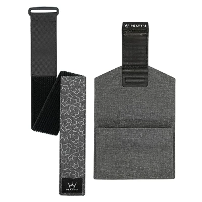 Afbeelding van Peaty&#039;s Holdfast Trail Tool Wrap Super veilig, geen slip of rammelaar, modulair ontwerp, waterdicht, opbergframetas met ritszak, past overal, voor MTB Road Gravel Ebike Mountainbike Grijs