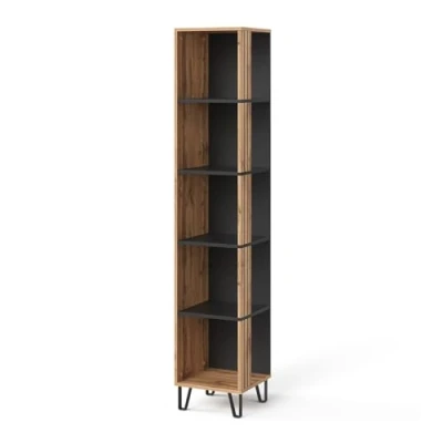Afbeelding van Vicco Boekenkast Amber, eiken Wotan, 36 x 186,6 cm