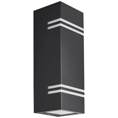 Afbeelding van Lutec STRIPES 1130110 LED buitenlamp (wand) 12 W Zwart