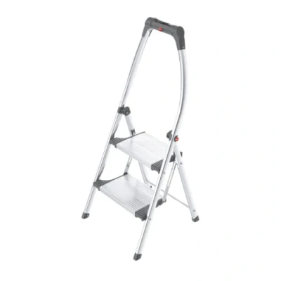Afbeelding van Hailo 4302 201 opstapkruk, inklapbaar, 2 treden, grijs
