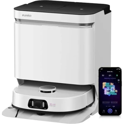 Afbeelding van EUREKA J15 Pro Ultra robotstofzuiger, 16200 Pa, randreiniging, anti klitborstel, dweilreiniging met warm water 75 C, zelfreinigende basis