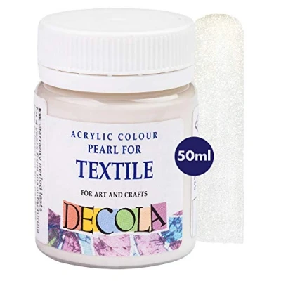 Afbeelding van Decola — Witte Glitter Textielverf 50ml Textielkleur Met Hoog Pigment Gemaakt Door Neva Palette
