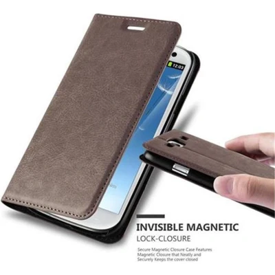 Afbeelding van Cadorabo Hoesje geschikt voor Samsung Galaxy S3 / NEO in KOFFIE BRUIN Beschermhoes Case magnetische sluiting Cover