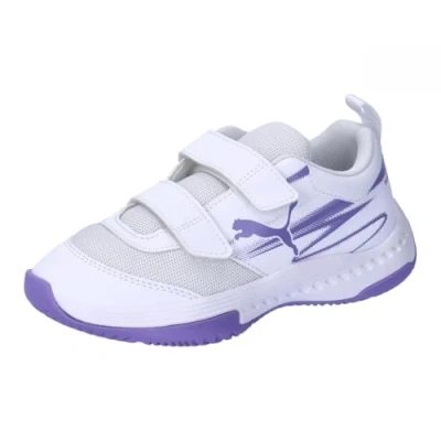 Afbeelding van Puma Varion Ii V Jr Indoor Court Schoen voor kinderen, uniseks, Witte Lavendel Alert, 28 EU
