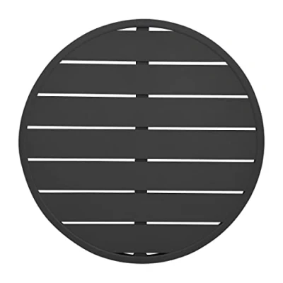 Afbeelding van Bolero Zwart Aluminium Tafelblad Rond 580mm FX039