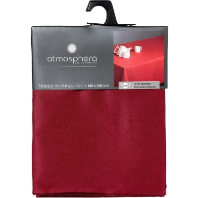 Afbeelding van Tafelkleed rechthoekig 240 x 140 cm rood polyester Tafellakens