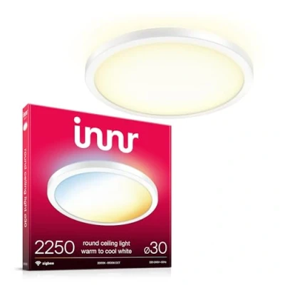 Afbeelding van Innr smart plafondlamp, Zigbee, werkt met Hue*, Alexa, Homey en Home Assistant, LED plafonniere warmwit tot koelwit licht, slimme lamp, dimbaar, 30cm, 2250 lumen