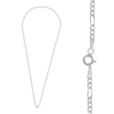 Afbeelding van Zilveren basic ketting, 2 mm figaro schakel