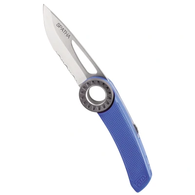Afbeelding van Petzl Spatha, mes voor aan harnas geel