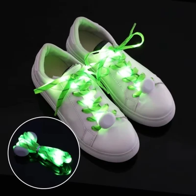 Afbeelding van Lichtgevende Nylon Veters LED Groen