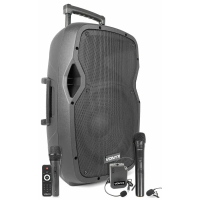Afbeelding van Vonyx AP1200PA Mobiele bluetooth luidspreker met 3 microfoons