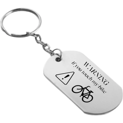 Afbeelding van Motozupply Motor Sleutelhanger warning if you touch my bike Mannen Cadeau 13 x 2.8 cm