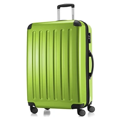 Afbeelding van HAUPTSTADTKOFFER Alex hardshell trolley, rolkoffer, reiskoffer, 4 dubbele wielen, uitbreiding, appelgroen, 75 cm, koffer