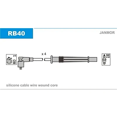 Afbeelding van Bougiekabelset JANMOR RB40