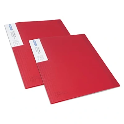 Afbeelding van Rapesco 1676 Germ Savvy Antibacterieel, A4 Showmap met 40 Insteektassen, Rood, 2 Mappen