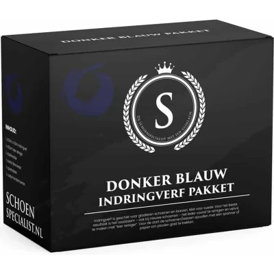 Afbeelding van schoenverf pakket donker blauw