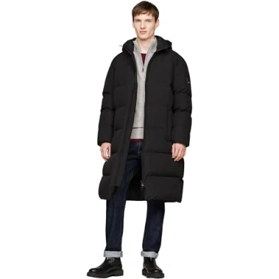 Afbeelding van Tommy Hilfiger Heren DOWN PARKA MW0MW37368, Puffer Coat, Zwart, L, Zwart (zwart), L