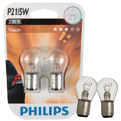 Afbeelding van Philips Gloeilampen P21/5W wit 2 stuks