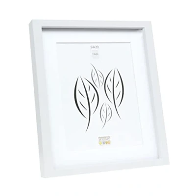 Afbeelding van Deknudt Frames fotolijst wit met passe partout 18x24 cm / 24x30