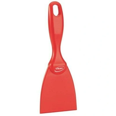 Afbeelding van Vikan Handschraper Recht 75mm Smal Rood