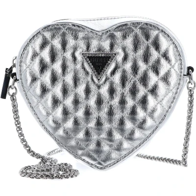 Afbeelding van GUESS Schoudertas Twiller Heart Bag Silver Zilverkleurig