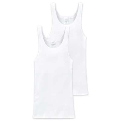 Afbeelding van Schiesser 2 PACK Hemd, Heren, Maat: Medium, White