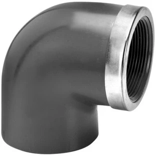 Afbeelding van Druk PVC schroefknie 90 110mm x 4&quot; 10 bar