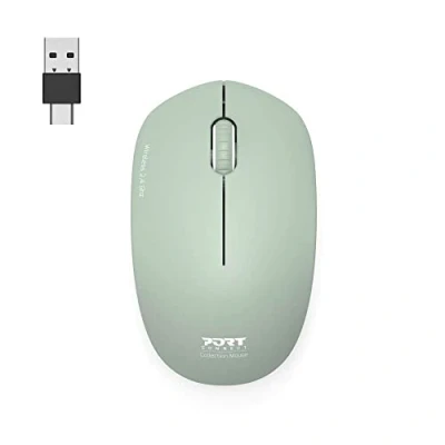 Afbeelding van Port Designs 900543 muis Kantoor Ambidextrous RF Draadloos Groen
