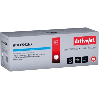 Afbeelding van Activejet ATH F541NX Tonercartridge voor HP printers; Vervanging 540 CF541X; Supreme; 2500 pagina&#039;s; blauw