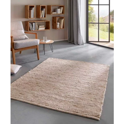 Afbeelding van Wollen Vloerkleed Bokn Beige 70x130 Cm