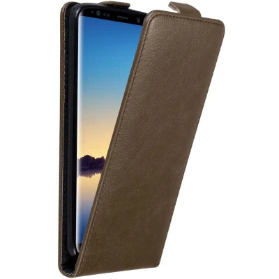 Afbeelding van Cadorabo Hoesje geschikt voor Samsung Galaxy NOTE 8 in KOFFIE BRUIN Beschermhoes Flip Case Cover magnetische sluiting