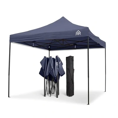 Afbeelding van All Seasons Gazebos 3x3m Heavy Duty volledig waterdicht pop up tuinhuisje met accessoirepakket marineblauw