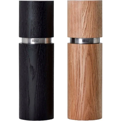 Afbeelding van Peper en zoutmolen AdHoc Texture Groot Zwart bruin (2 delig)