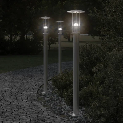 Afbeelding van Vloerlamp voor buiten 100 cm roestvrijstaal zilverkleurig
