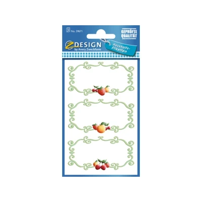 Afbeelding van Huishoudetiket Z design Home pakje a 3 vel kader