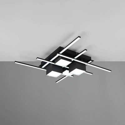 Afbeelding van Trio Design plafondlamp Roger zwart 647810432
