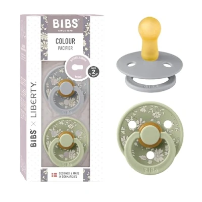 Afbeelding van Bibs x Liberty Capel Sage Mix 6 18 mnd 2 Stuks Fopspeen 12010103