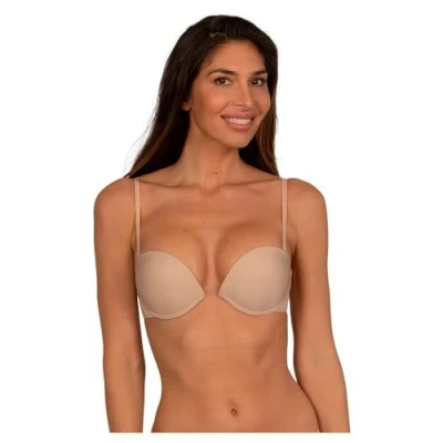 Afbeelding van Wonderbra Multiplunge Everyday Strapless BH, Dames, Maat: 75D, Hautfarben