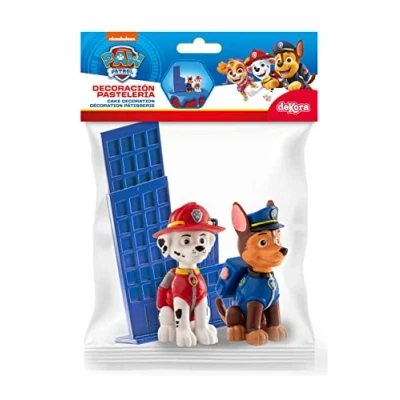 Afbeelding van Dekora, Paw Patrol Set, Kinderverjaardag Taartenopzetstuk, 3 delig Taartopzetstuk, Kindertaartopzetstuk voor Taart