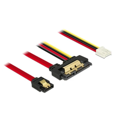Afbeelding van Delock Kabel SATA 6 Gb/s 7 Pin Vrouwelijk + Floppy 4 Voeding Vrou