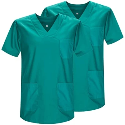 Afbeelding van MISEMIYA Verpakking van 2 stuks, unisex, gezondheidsnormen, uniform, medisch ref. 817 x 2, groen 21, 4XL
