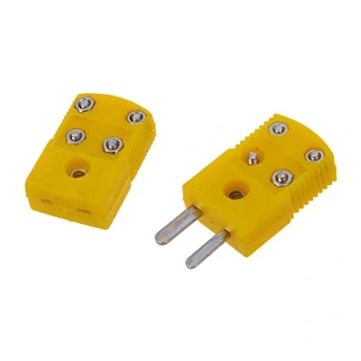Afbeelding van Reinscer Plastic K type thermoelement stopcontact stekkerset geel