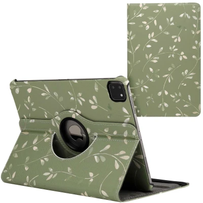 Afbeelding van Apple iPad Pro 11 (2018) Hoes: iMoshion 360 Draaibare Design Bookcase 2.0 Groen Kunstleder Tablet Hoezen