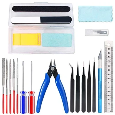 Afbeelding van FIXITOK Gundam modelgereedschap, 25 stuks, basic toolset, modeler, basisgereedschap, set, modelbouwgereedschap voor automodellen, montagekast, hobby model, montage