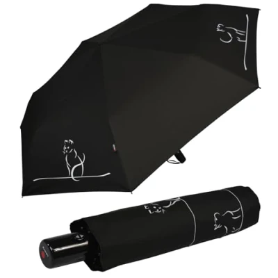 Afbeelding van Knirps Zakparaplu Slim Duomatic, Cat Move, 90 cm