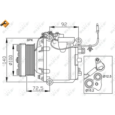 Afbeelding van NRF Airco compressor 32165
