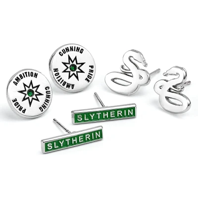 Afbeelding van Harry Potter Slytherin Set of 3 Stud Earrings