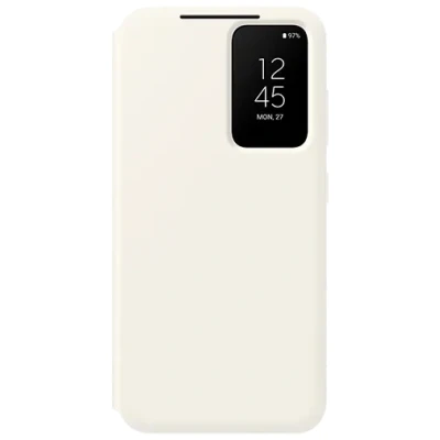 Afbeelding van Samsung Galaxy S23 Clear View Book Case Creme