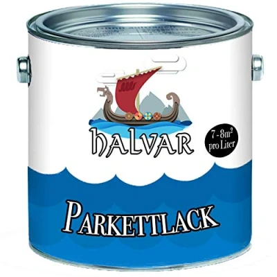 Afbeelding van Halvar Scandinavische parketlak traplak parketverzorging kleurloos glanzend &amp; zijdemat houtafdichting (zijdemat, 5 L)