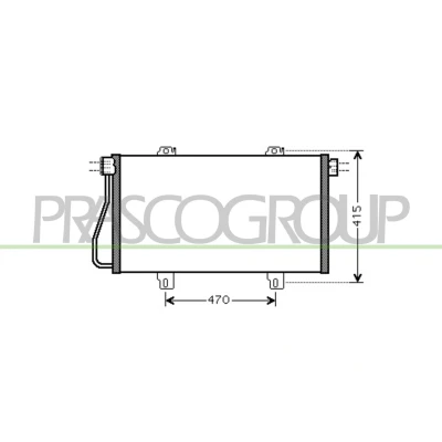 Afbeelding van Condensor, airconditioning PRASCO DS958C001